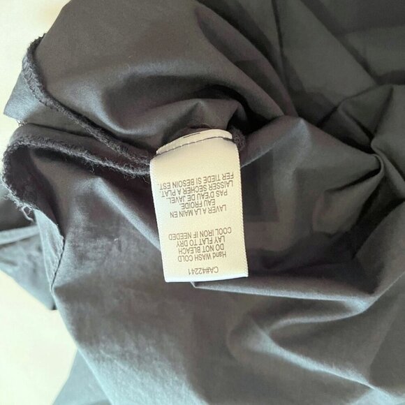 YOUNG FABULOUS AND BROKE ZOYA COTTON NAVY FRONT BOW DOUBLE SLIT MAXI DRESS - M - Picture 9 of 9